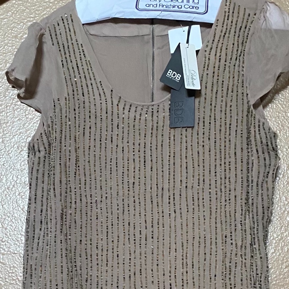 BDB Cap Sleeve Beaded Top